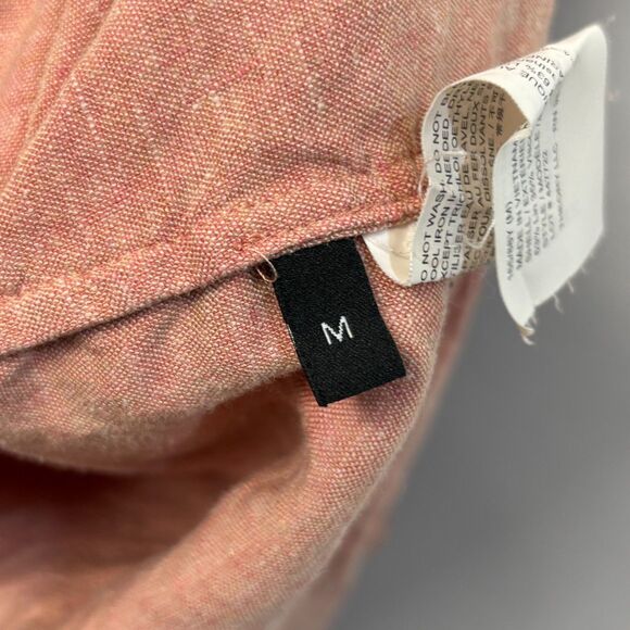 Theory Women Linen Blend Sleeveless Blouse Top Button Shirt Size Medium D050 -6 - Picture 6 of 16